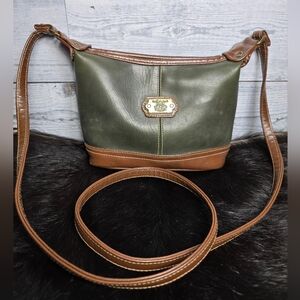 Vintage Michael Stevens Small Retro Bag Crossbody Purse Green Brown Boho Y2K